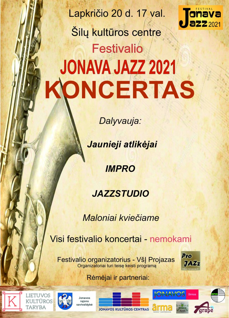JONAVA JAZZ 2021-Šilai afiša JONAVA JAZZ 2021-Šilai afiša